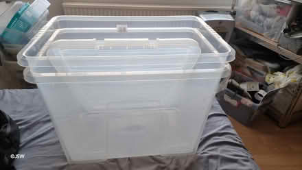 Photo of free 2 x 80 litre storage boxes (Colindale NW9) #1