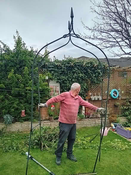 Photo of free Tall black metal garden arch (Greasby CH49) #2