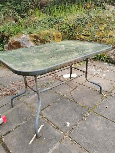 Photo of free Table, parasol and base (Penzance - Tremithick Cross) #3