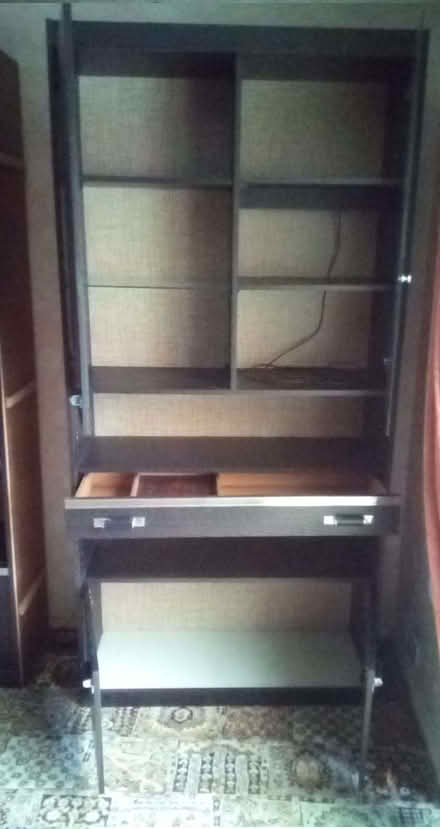 Photo of free Black Wood grained with unit with glass door and cupboards (Hoddesdon EN11) #3