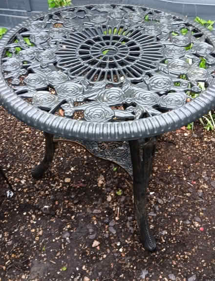 Photo of free Wrought iron style garden table (St. Albans) #1