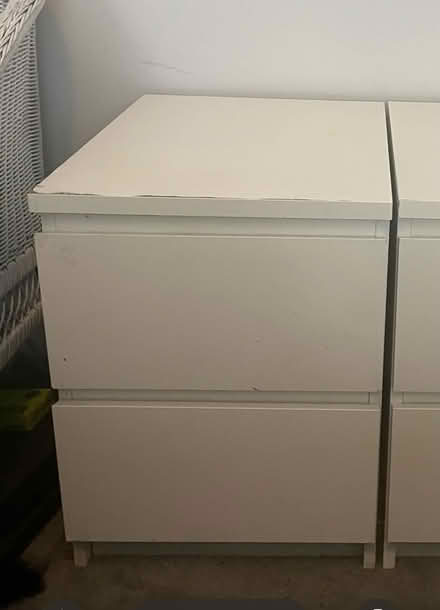 Photo of free Malm 2 drawer bedside table (Thornton Heath) #1