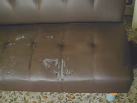 Photo of free Futon sofa/bed brown fake leather (IP4) #2