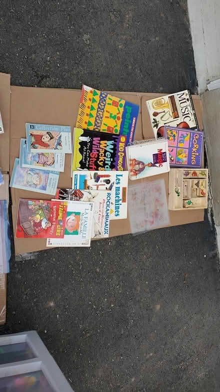 Photo of free crafts, books, plastic bins (Waterloo) #2