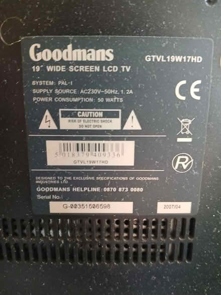 Photo of free Goodmayes small television (South norwood SE25) #1