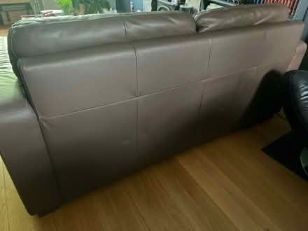 Photo of free Sofa bed brown leather (Brentford) #3