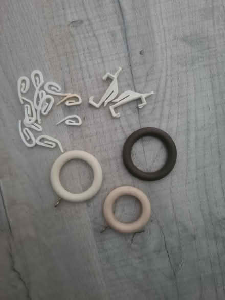 Photo of free Bag of curtain rings and hooks (Weston) #2