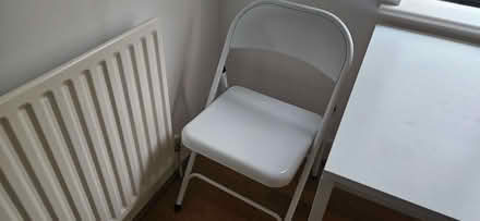 Photo of free White metal folding chair (Habitat) (Millwall E14) #1