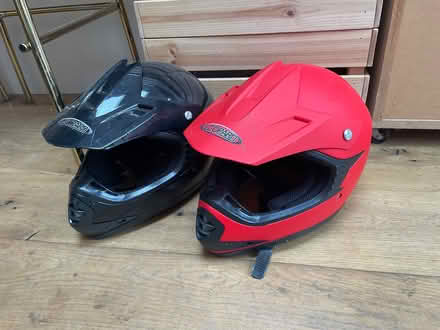 Photo of free 2x Leopard full face bmx helmets (Tooting, SW17 9) #1