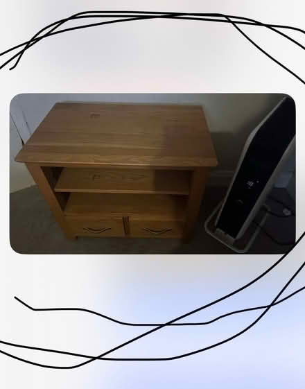 Photo of free Solid oak tv unit (Dolwyddelan LL25) #1