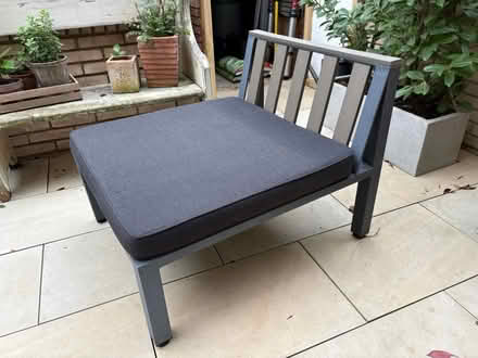 Photo of free Outdoor low chair grey metal (Se8 5ae) #2