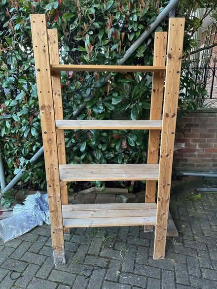 Photo of free Wooden shelving unit (NW10) #1