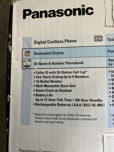 Photo of free Panasonic digital cordless phone (GU26 6SP) #4