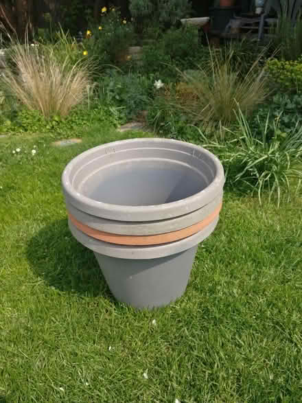 Photo of free 4 large matching plant pots (Thorpe Bay SS1) #3