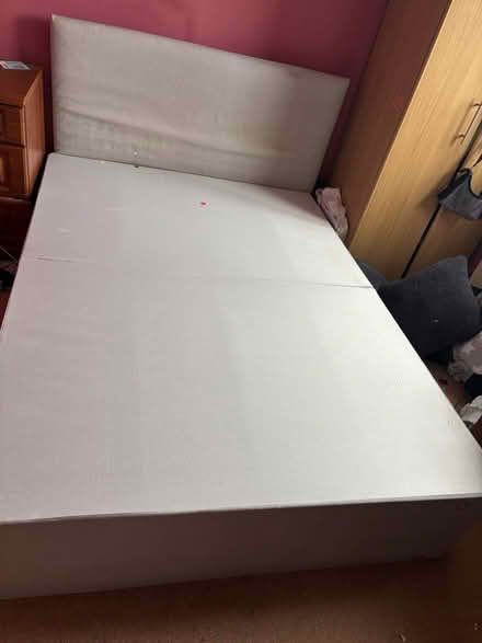 Photo of free Double divan bed base and headboard (SG17) #1
