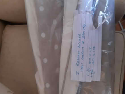 Photo of free 2 roman blinds – grey fabric with white dots (Oxford-Freegle CGA OX4) #1