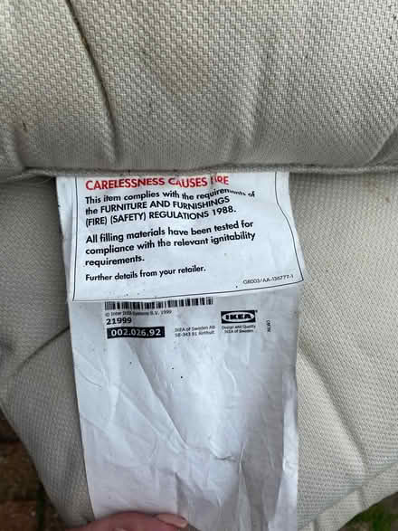 Photo of free Set of 4x IKEA Chair Cushions (Tadworth) #2