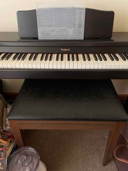 Photo of free Roland electric piano and stool (Markfield Leicestershire) #1