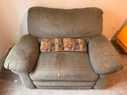 Photo of free Green couch / recliner (Barker Cypress Coles Crossing) #2