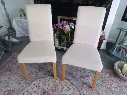 Photo of free 2 x Table Dining Chairs. (Gidlow WN6) #1