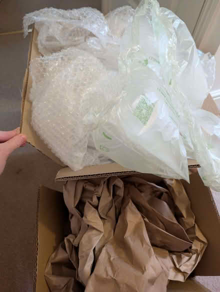 Photo of free 2 x cardboard boxes of popping paper and padding (Whoberley CV5) #1