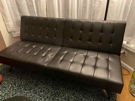 Photo of free Faux Leather Futon (Malden Center) #1