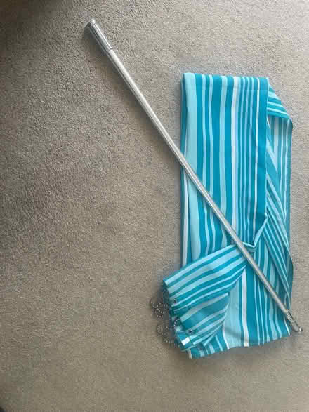 Photo of free Shower curtain, curtain rings and rail (Longbarn WA2) #3