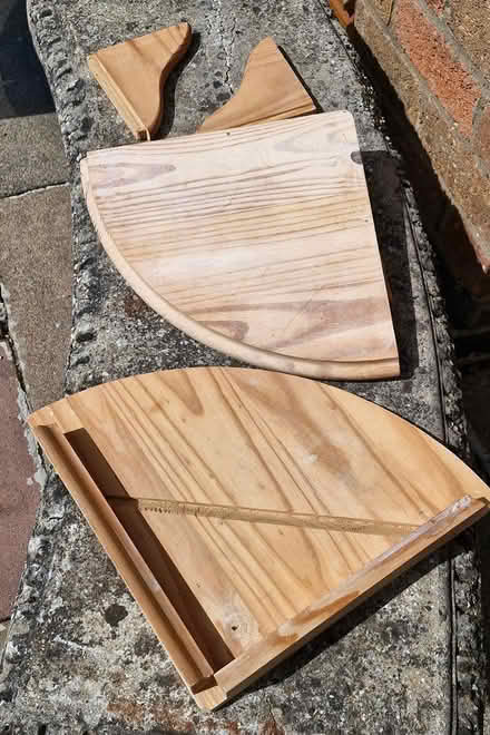 Photo of free Wooden corner shelves (Countesthorpe LE8) #2