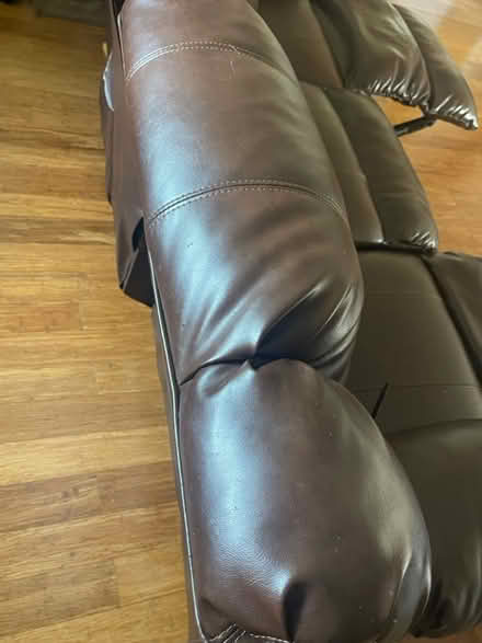 Photo of free Leather couch with reclining seats (Arcata) #2