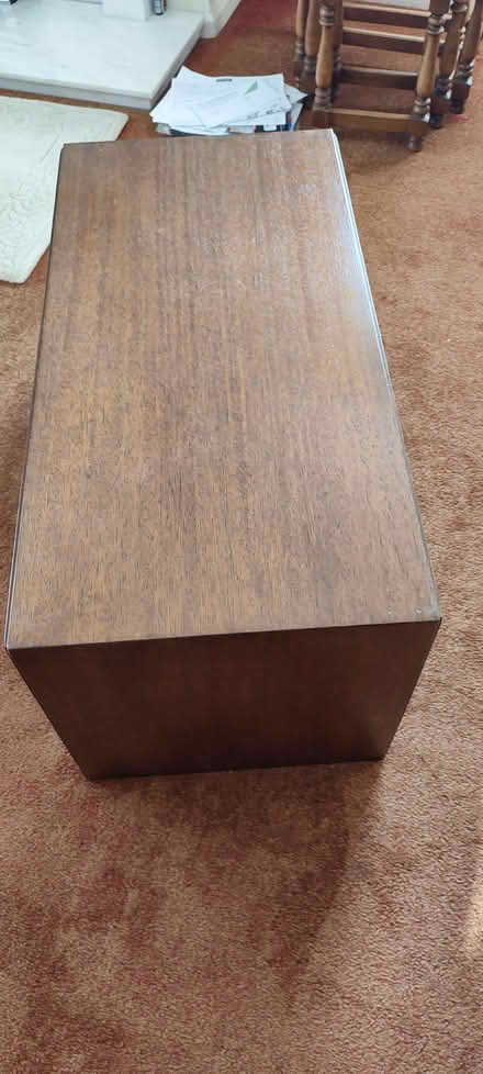 Photo of free Solid dark wood (oak?) occasional / coffee table (Sigglesthorne HU11) #2
