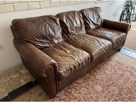 Photo of free Leather DFS 3 seater sofa (OX29, witney) #1