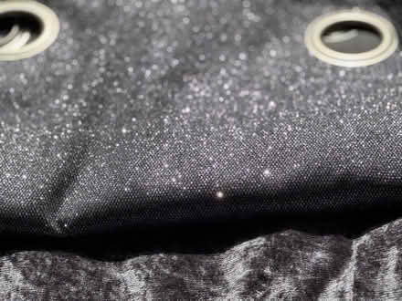 Photo of free A pair of velvet eyelet curtains (Whiteway) #3