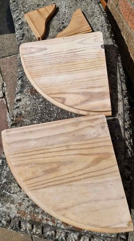 Photo of free Wooden corner shelves (Countesthorpe LE8) #1