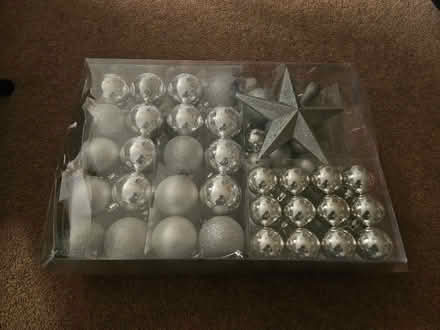Photo of free Christmas baubles - silver (Drayton OX14) #1