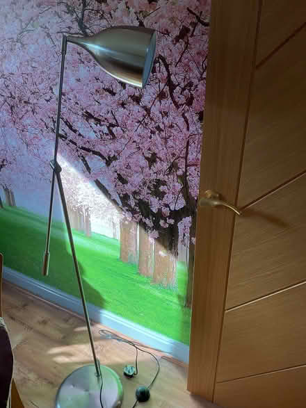 Photo of free Floor lamp . Brushed steel finish . (Middleton Junction OL9) #1