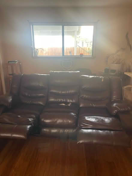 Photo of free Leather couch with reclining seats (Arcata) #1