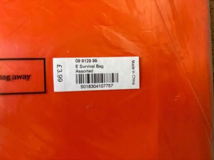 Photo of free 2 Euro hike survival bags (Fareham PO16) #2