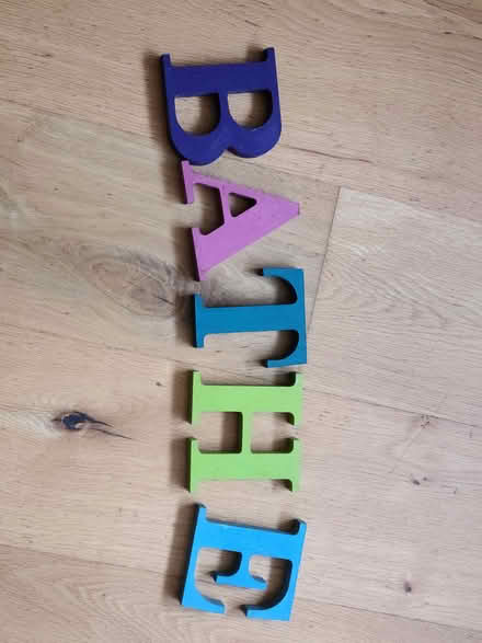 Photo of free Wooden Bathe letters (Curbridge OX29) #1