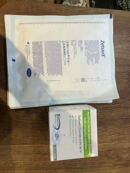 Photo of free Dressings and saline solution (Goffs Oak EN7) #1