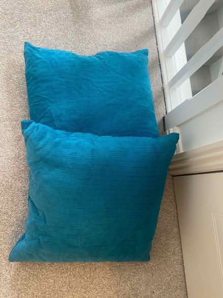 Photo of free 2 blue cushions (Havant) #2