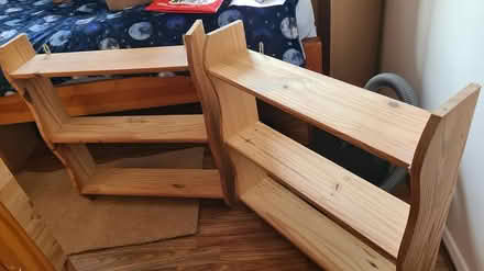 Photo of free 2 x Wooden book shelves (New Southgate) #1