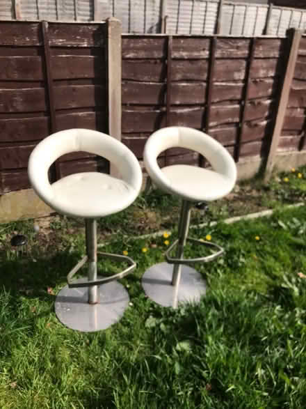 Photo of free 2 x Leather Bar Stools (SK6 Stockport) #1