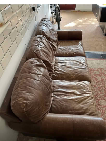 Photo of free Leather DFS 3 seater sofa (OX29, witney) #2