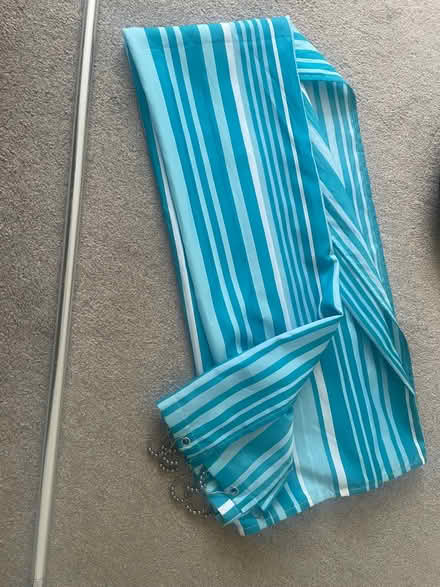 Photo of free Shower curtain, curtain rings and rail (Longbarn WA2) #2