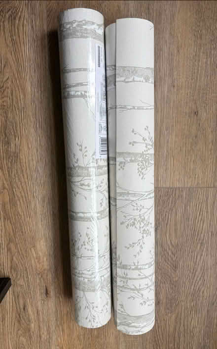 Photo of free 2 rolls of brand new beige floral wallpaper. (Forest Gate E7) #1