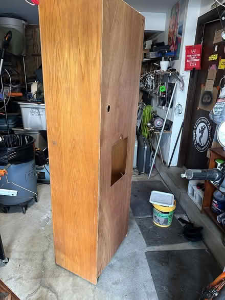 Photo of free 80" tall bookshelf on wheels (Strawberry Farms) #1