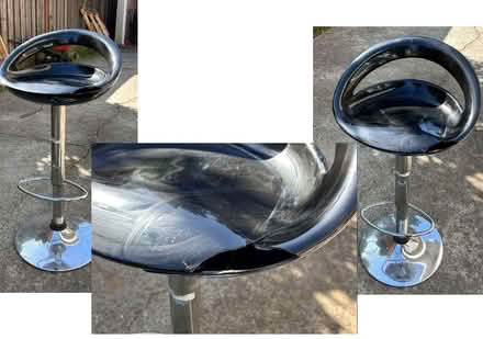 Photo of free adjustable bar stool w/ chip crack (Willow Glen) #1