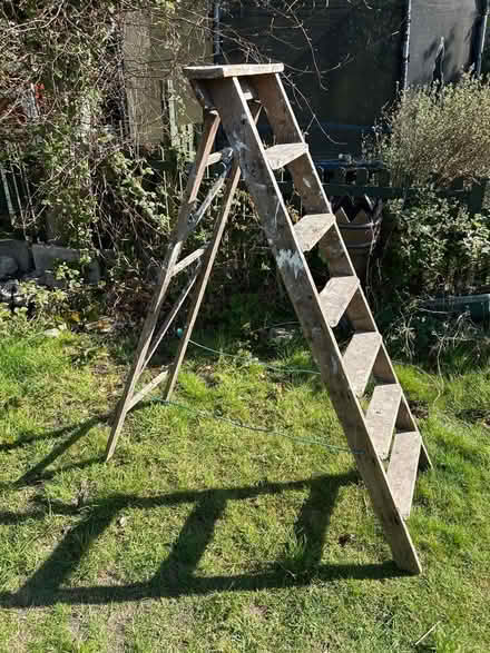 Photo of free Wooden A-frame step ladder (Horsforth LS18) #2
