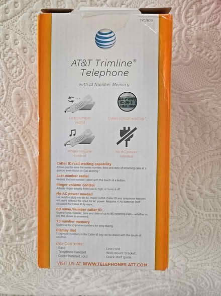 Photo of free AT&T Trimline phone (Cleveland Park) #2