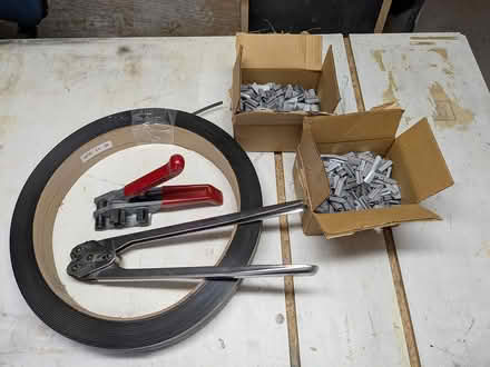 Photo of free plastic strapping & tools (Westford rt 110) #1